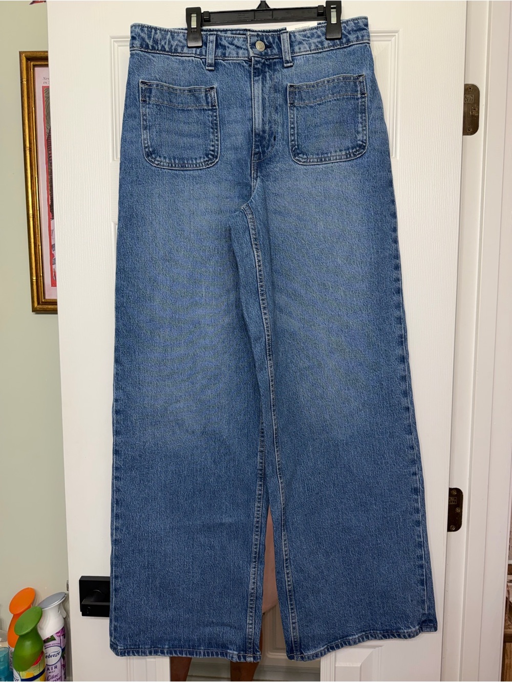 High-Rise Wide Leg Women's Jeans in Blue Denim NWT
